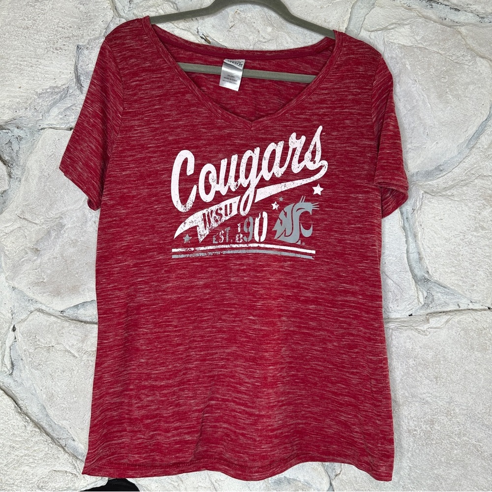 Creative Apparel Concepts WSU Cougars | Women’s Heathered Tee Shirt, Size 2XL